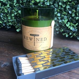 Rewind candle with wine matches
